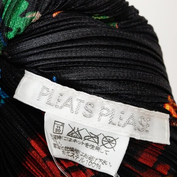 Pleats Please Issey Miyake Hawaii Motif Fringe-Hem Sleeveless Dress, Size XL - Picture 8 of 9